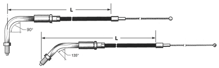T02 - CABLE ACELERADOR & RETORNO 1981-1989 BIG TWIN & 1981-1985 SPORTSTER