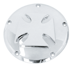 TAPA DERBY DE ALUMINIO CROMADO CON CRUZ DE MALTA