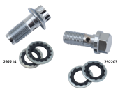 TORNILLOS DE BANJO CROMADOS Y ARANDELAS