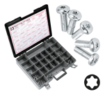 SURTIDO DE TORNILLOS TORX, BOTON, CROMADOS