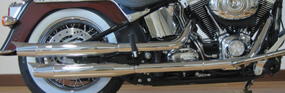 TUBOS DE ESCAPE AJUSTABLES DE MCJ PARA TWIN CAM SOFTAIL