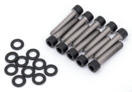 KITS DE TORNILLOS DE TAPA DE LEVA DE ACERO INOXIDABLE NEGRO PARA TWIN CAM