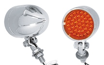 PILOTOS BEACON BULLET CROMADOS DE 2 1/4" CON DIODOS LED