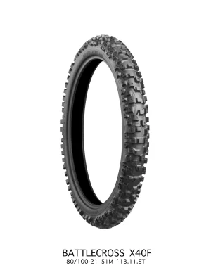 Neumático Bridgestone Battlecross X40 80/100-21 51M TT delantero NHS