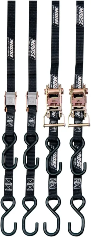 Correas de anclaje reforzadas - TIE-DOWN reforzado QUAD-PACK negro