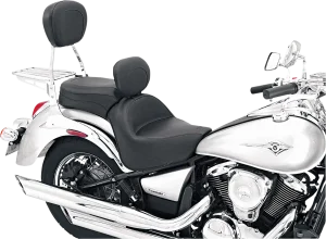 Wide Vintage Touring Seat with Rider Backrest