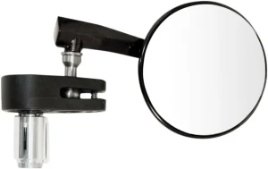 Rétroviseur d'extrémité de guidon en aluminium 2,5" - BAR-END 3" gauche noir