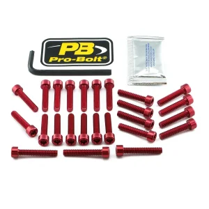 Kit de tornillería de motor en aluminio para Kawasaki - KAW rojo