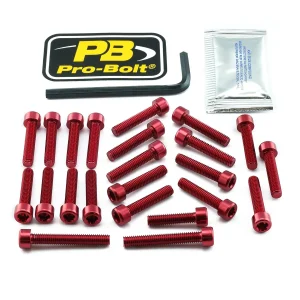 Kit de tornillería de motor en aluminio para Honda - HON rojo