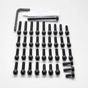 Kit de tornillería de motor en aluminio para Kawasaki - KAW negro