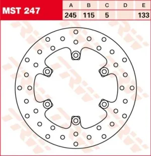 Fixed round brake disc 220-250 mm