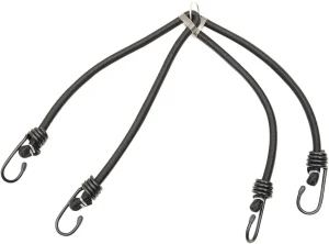 Cuerda elástica - Cordón elástico con 4 ganchos 24" negro