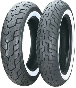 Neumático Dunlop D404 150/80 B16 71H TT trasero banda blanca ancha