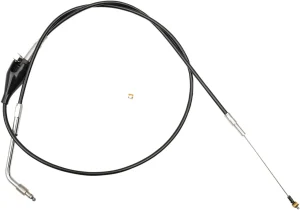 Cable de ralentí de manillar trenzado en vinilo negro - 18"-20"