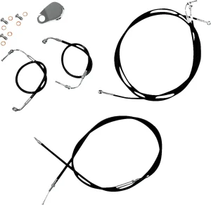Kit de cable de manillar/línea de freno de vinilo negro estándar - cables B DD AB 8" SFTL18