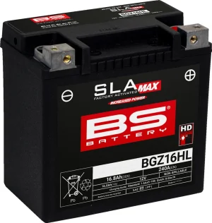 Batería AGM SLA MAX activada de fábrica y sin mantenimiento - BS BGZ16HL