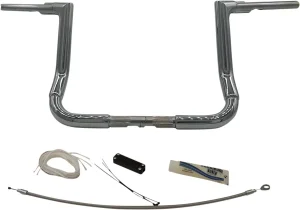 Kit manillar Flat Top EZ Install 1-1/2" - cromo 1.5" 12"FT EFL