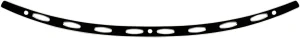 Moldura de parabrisas de acero inoxidable - OEM-FAIRING oval negro <span style="color: red;font-size: 0,5em">- ALMACEN USA-</span>