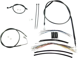 Kit de instalación superior de manillar Black Pearl™ - cables de control TOURING cromo negro