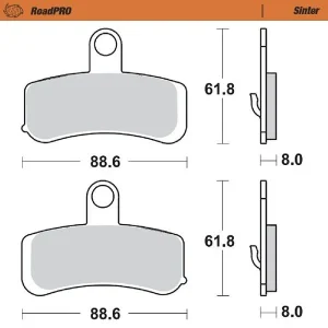 Pastilla de freno delantera RoadPRO Sinder