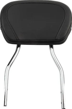 Sissy bar redondo - Reposabultos estándar cromo con almohadilla HD