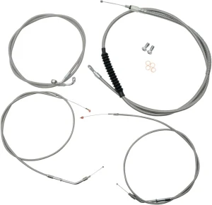 Kit de cable de manillar/línea de freno trenzado en acero inoxidable estándar - 17"