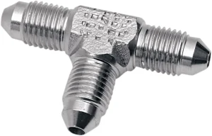 Racor acero cromado para línea de freno - TEE AN-3 macho Cromo <span style="color: red;font-size: 0,5em">- ALMACEN USA-</span>