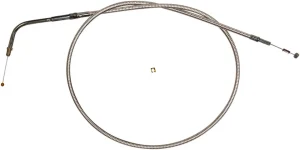 Cable de acelerador/marcha en vacío trenzado de acero inoxidable pulido