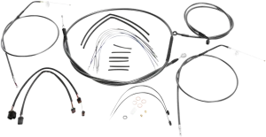 Kit de instalación de manillar Black Pearl™ Designer - cables de control SPORTSTER cromo negro