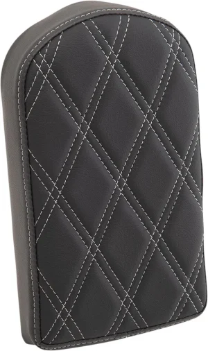 Cojín de respaldo para sissy bars cuadradas - Almohadilla barra DDIAM plateado 10" <span style="color: red;font-size: 0,5em">- ALMACEN USA-</span>