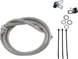 Kit de latiguillo de freno de acero inoxidable de longitud extendida - delantero alargado 4"