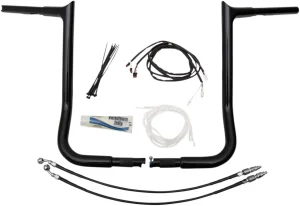 Kit de manillar 1-1/4" EZ Install Pointed Top - 16" negro PT L FL