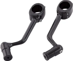 Anclajes de estriberas - Soportes de reposapiés highway forjados - Negro <span style="color: red;font-size: 0,5em">- ALMACEN USA-</span>