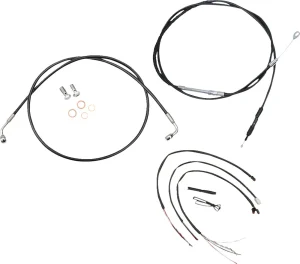Kit completo de cables y latiguillo de freno de manillar trenzado en vinilo negro - CB 12-14 SFTL18