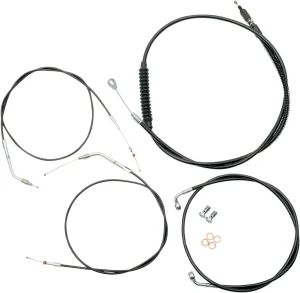 Kit de cable de manillar/línea de freno de vinilo negro estándar - 14"