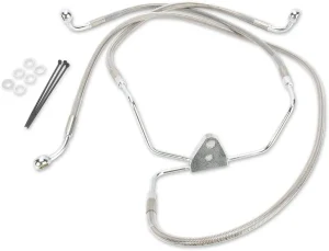 Kit de latiguillo de freno de acero inoxidable de longitud extendida - 10"