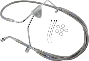 Kit de latiguillo de freno de acero inoxidable de longitud extendida - delantero alargado 8"