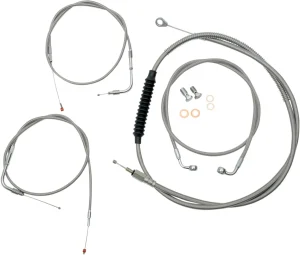 Kit de cable de manillar/línea de freno trenzado en acero inoxidable estándar - 17"