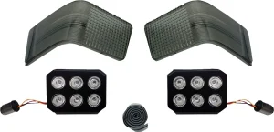 Luces traseras/freno LED Tour-Pak con lentes - tpak lente ahumado