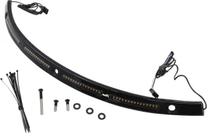 Genesis® 4 Dynamic LED moldura de parabrisas Batwing - Moldeado dinámico FLHT G-BLK