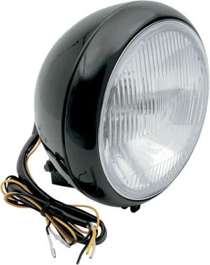 Conjuntos de foco delantero 7" - Faro liso Negro HD FLST
