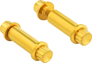 Juego de tornillos de titanio de 12 puntos para estriberas - Kit de pernos 12PT reposapiés dorado