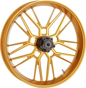 Llanta con radios ramificados - divididos 21 X 3.5, dorada <span style="color: red;font-size: 0,5em">- ALMACEN USA-</span>