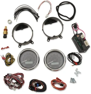 Kit de instrumentos analógico/digital MVX-8K Series - relojes serie cromo negro gris