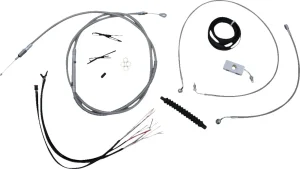 Kit completo de cables de manillar y latiguillo de freno trenzados en acero inoxidable - CC 12-14 SFTL18