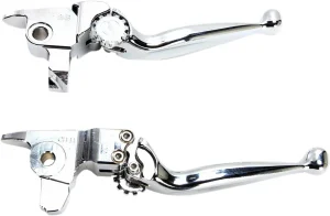 Juego de manetas ajustables Journey para modelos Harley - palancas aluminio cromo natural