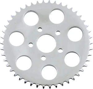 Corona de rueda trasera - Piñón de cadena trasero 530 abombado 46T acero/cromo