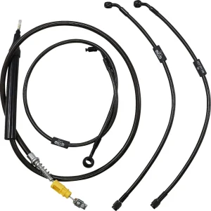 Kit de cable de manillar/freno trenzado Standard Midnight - cables M DD AB 16"SFT18