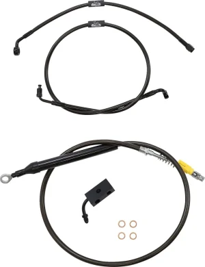 Kit de cable de manillar/freno trenzado Standard Midnight - cables M 16" ABS SFTL18