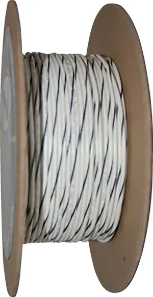 Bobina de Cable de Color OEM - 20-GAUGE primario 100' blanco con raya negra <span style="color: red;font-size: 0,5em">- ALMACEN USA-</span>